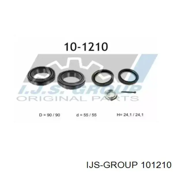 10-1210 IJS Group cojinete de rueda delantero