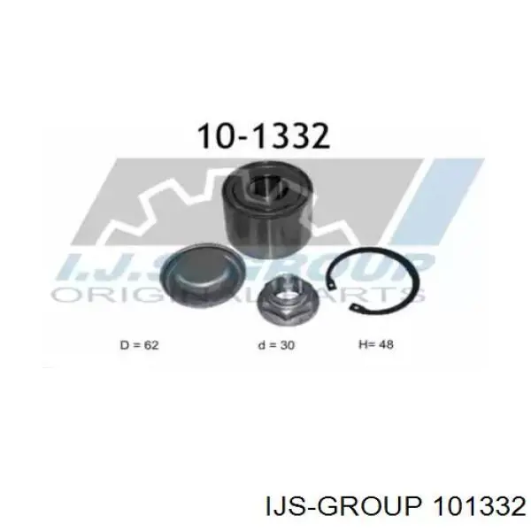 101332 IJS Group cojinete de rueda trasero