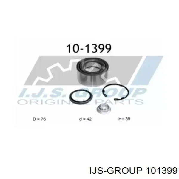 Cojinete de cubo delantero IJS Group 101399 precio, desde 24,91 EUR