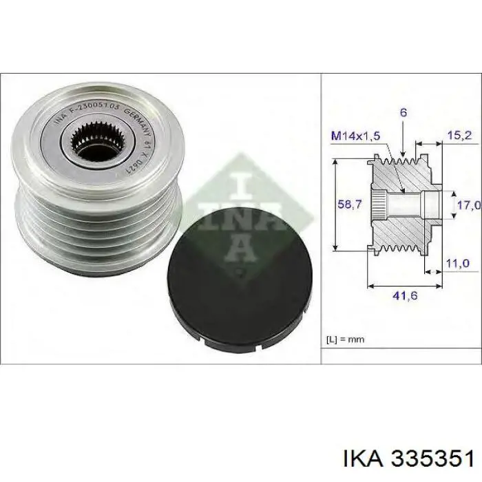 3.3535.1 IKA poleas juego de piezas