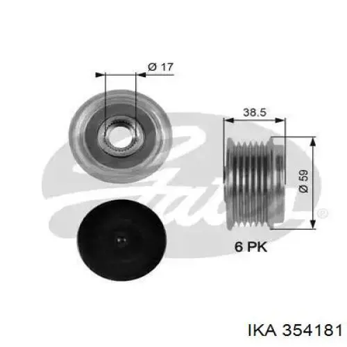 Polea alternador ZN5406 ERA