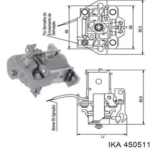 450511 IKA bendix, motor de arranque