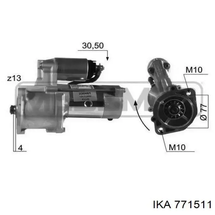 771511 IKA portaescobillas motor de arranque