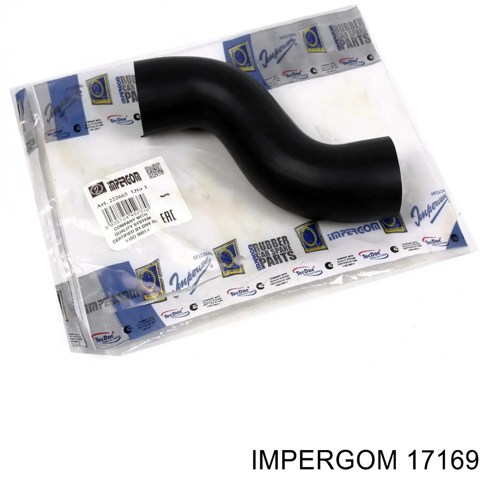 17169 Impergom tubo flexible de aire de sobrealimentación derecho