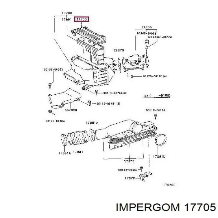 17705 Impergom tubo de ventilacion del carter (separador de aceite)