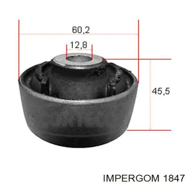 1847 Impergom Silentblock de brazo de suspensión delantero inferior