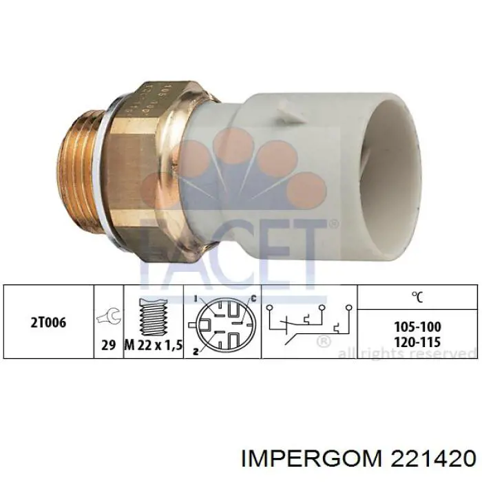 Manguera superior del radiador 221420 Impergom