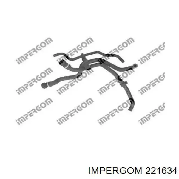 221634 Impergom manguera del radiador del calentador (estufa, Doble)