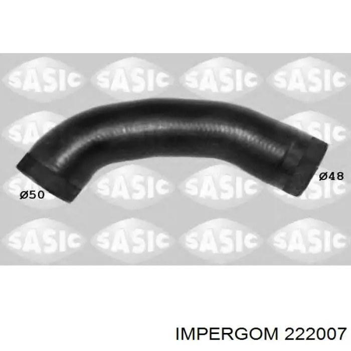 222007 Impergom tubo flexible de aire de sobrealimentación derecho