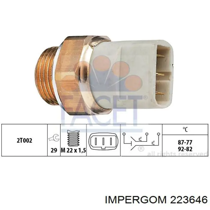 223646 Impergom manguera refrigerante para radiador inferiora