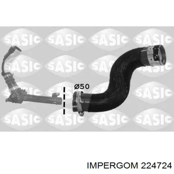 224724 Impergom tubo flexible de aire de sobrealimentación, de turbina