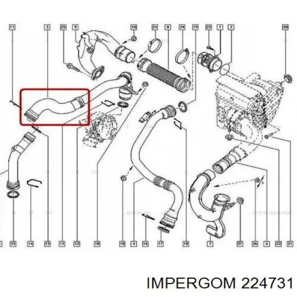 Tubo de salida de aire del turbocompresor Triclo 525988 precio, desde 40,07 EUR