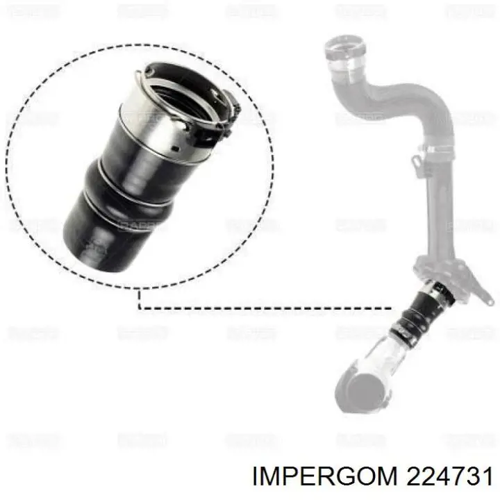 224731 Impergom tubo flexible de aire de sobrealimentación, de turbina