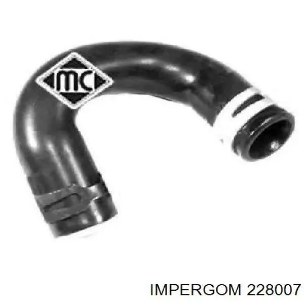 Manguera superior del radiador 98923 Metalcaucho