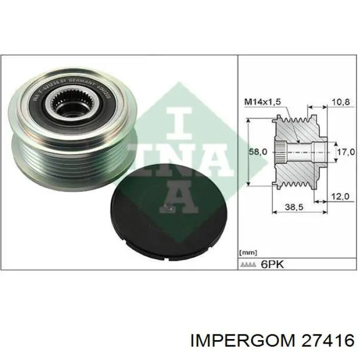 Silentblock del puente trasero para Fiat Uno  146A