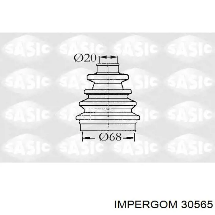 Fuelle, árbol de transmisión delantero exterior Ford Escort 4 GAF, AWF, ABFT