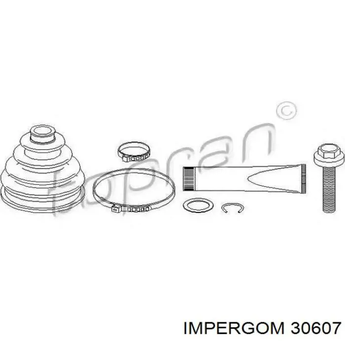 30607 Impergom fuelle, árbol de transmisión delantero exterior