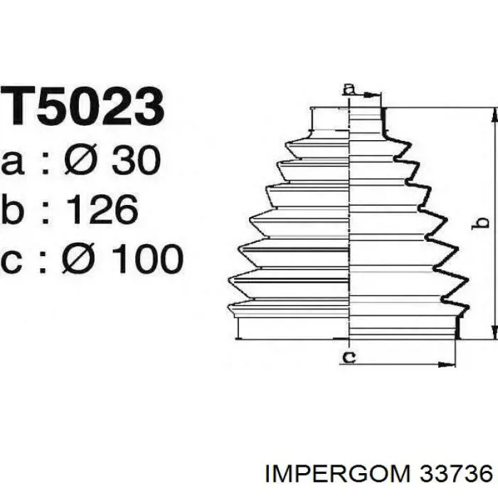 Comprar 11071 Metalcaucho Fuelle de palier delantero exterior