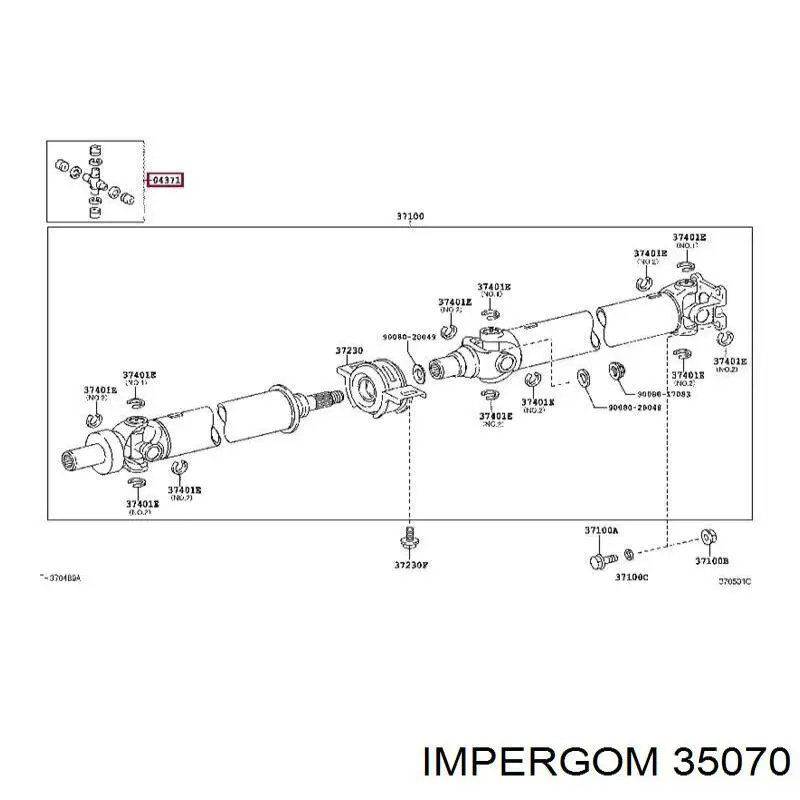 Comprar 35070 Impergom Soporte izquierdo del motor