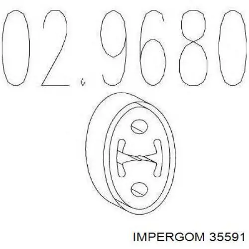 Soporte escape 93AB5A262BA Ford