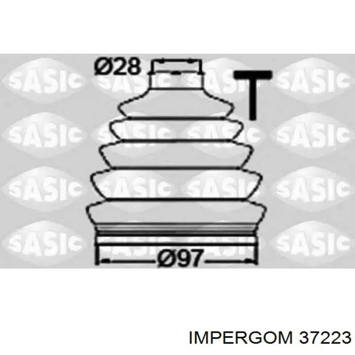 37223 Impergom fuelle, árbol de transmisión delantero interior