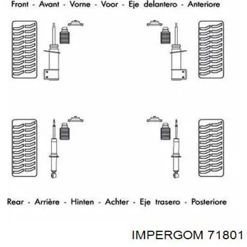 71801 Impergom soporte amortiguador delantero