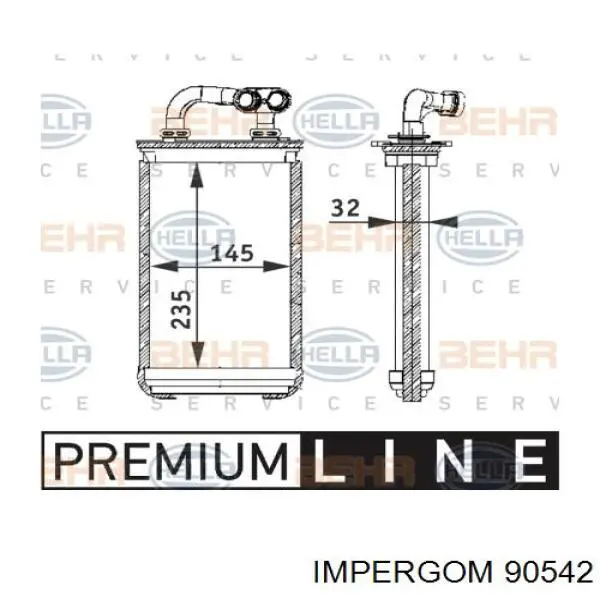 90542 Impergom brida del sistema de refrigeración (triple)