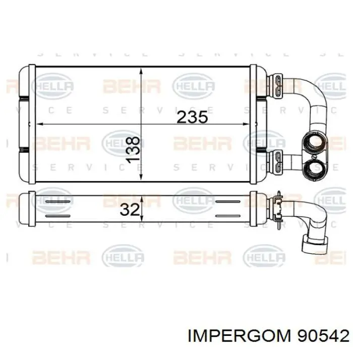 Brida del sistema de refrigeración (triple unión) Impergom 90542 precio, desde 8,65 EUR