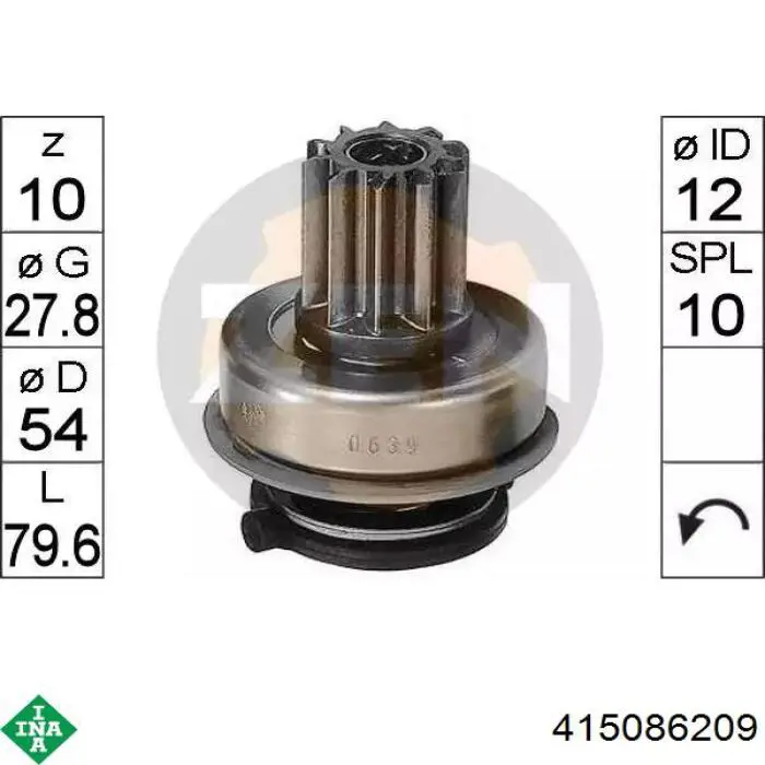 415086209 INA Volante de motor