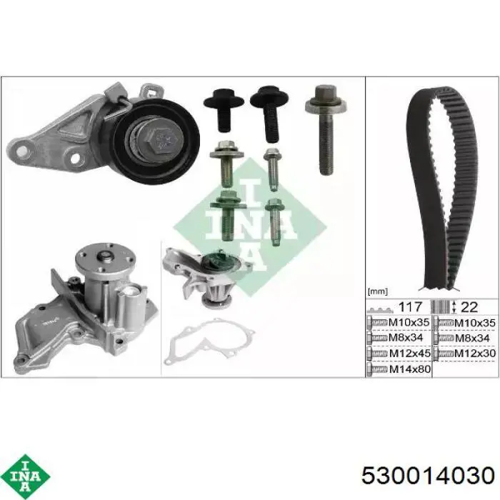 Comprar 530014030 INA Kit de correa de distribución