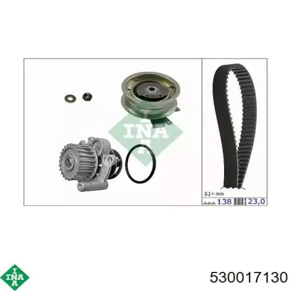 Comprar 530017130 INA Kit de correa de distribución