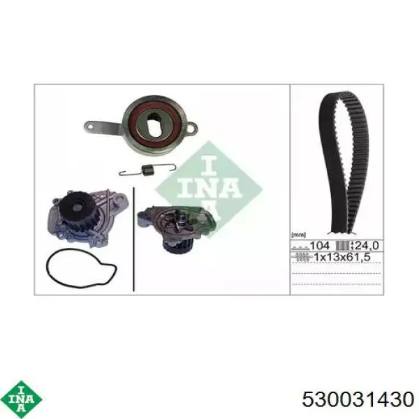 Comprar 530031430 INA Kit de correa de distribución