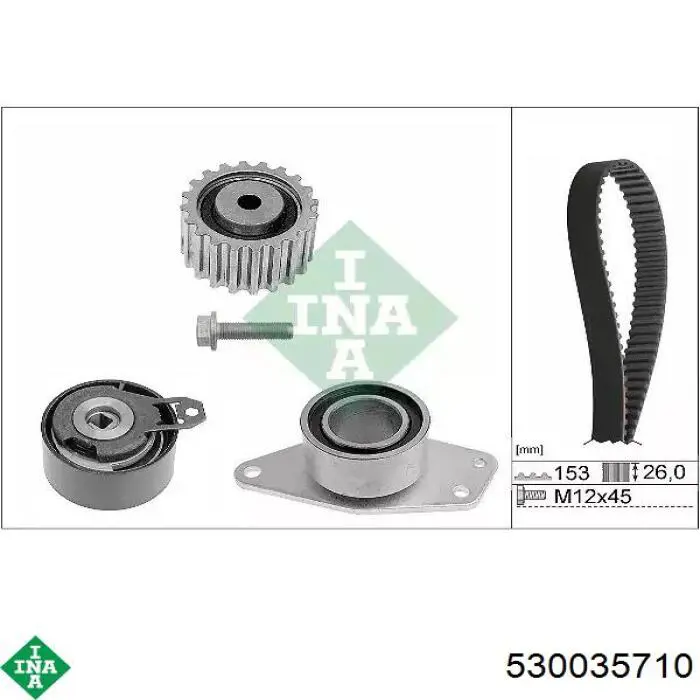 Comprar 530035710 INA Kit de correa de distribución