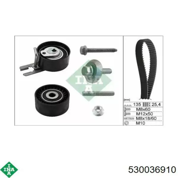 Comprar 530036910 INA Kit de correa de distribución