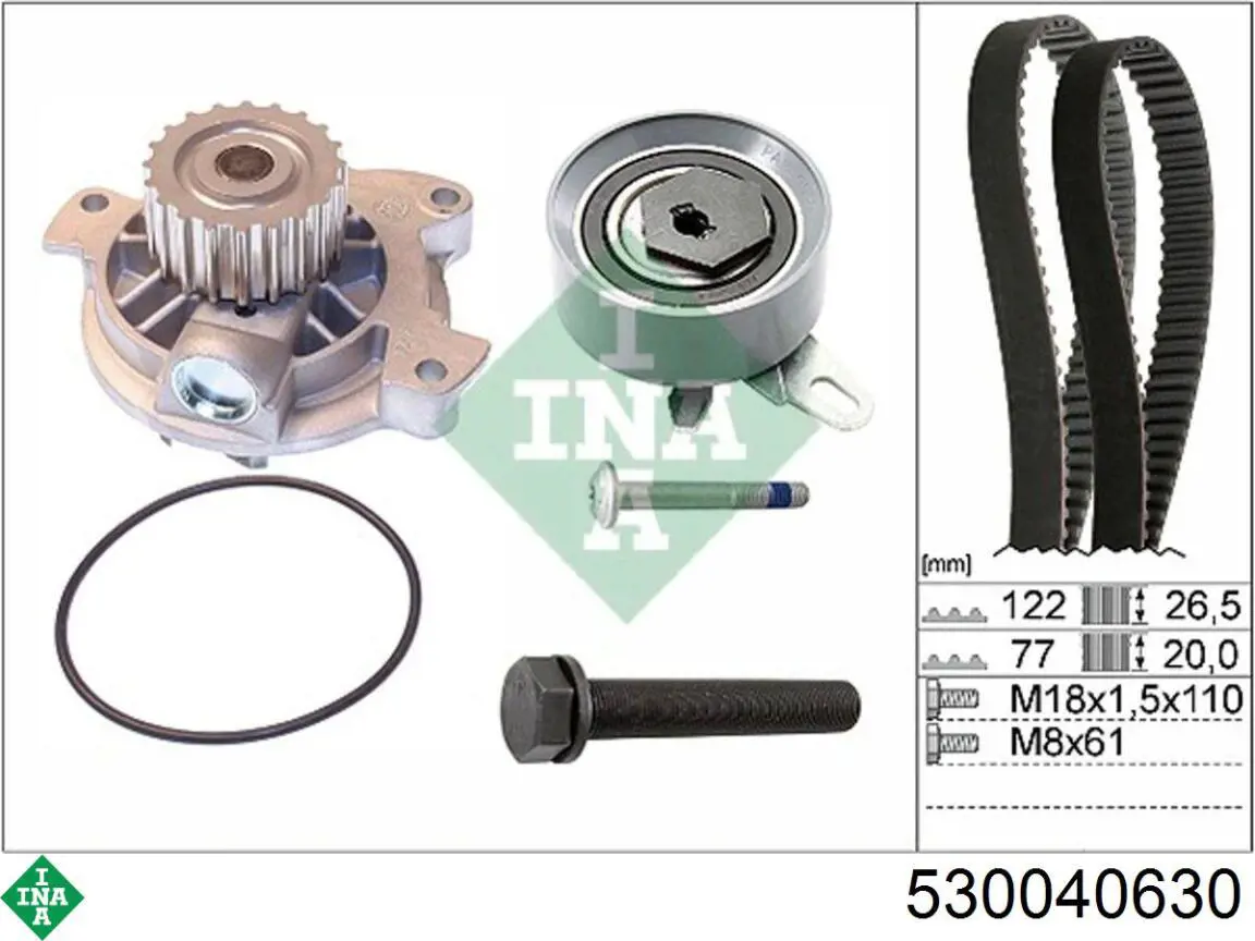 530040630 INA Kit correa de distribución