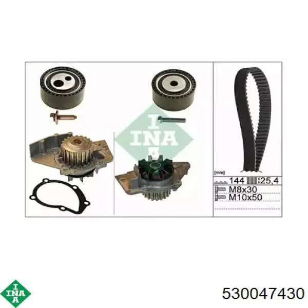 Juego de correas dentadas INA 530047430 precio, desde 86,10 EUR