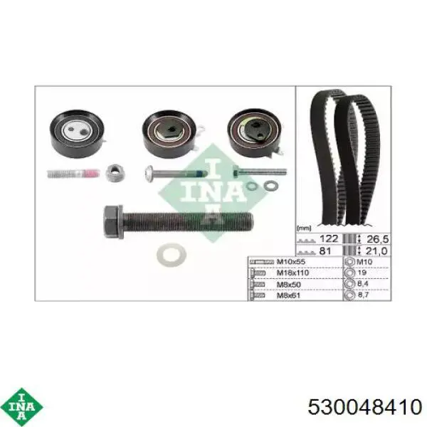 Comprar 530048410 INA Kit de correa de distribución