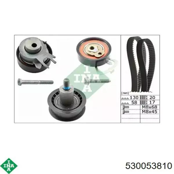 Comprar 530053810 INA Kit de correa de distribución