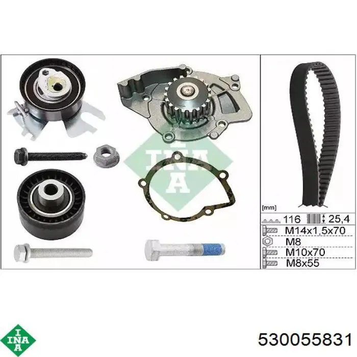 Comprar 530055831 INA Kit de correa de distribución