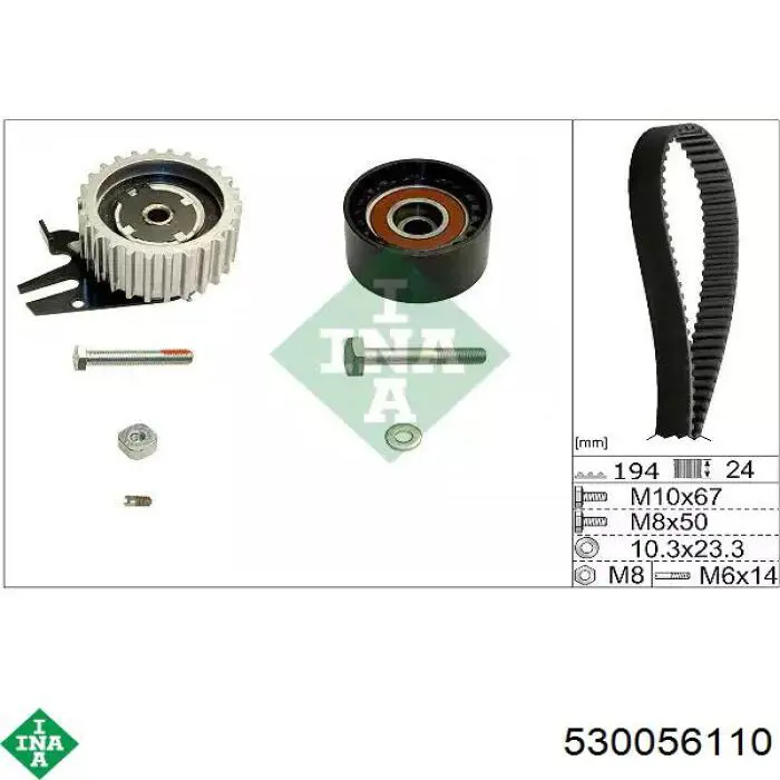 Comprar 530056110 INA Kit de correa de distribución