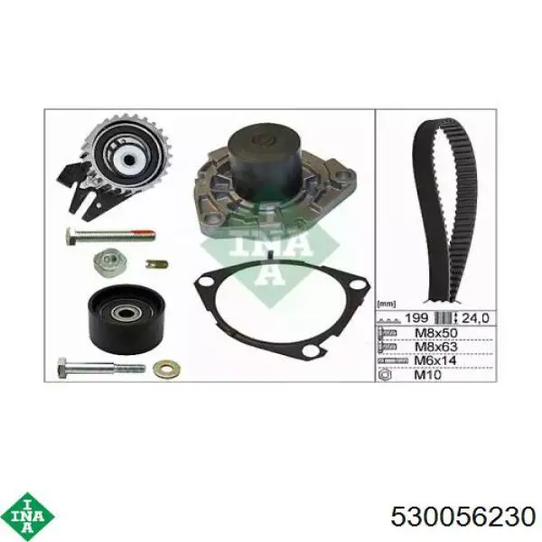 Comprar 530056230 INA Kit de correa de distribución