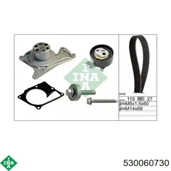 Juego de correas dentadas INA 530060730 precio, desde 118,99 EUR