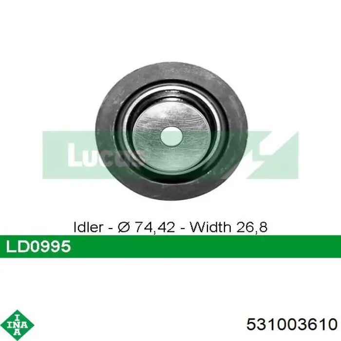 531003610 INA Rodillo de cadena