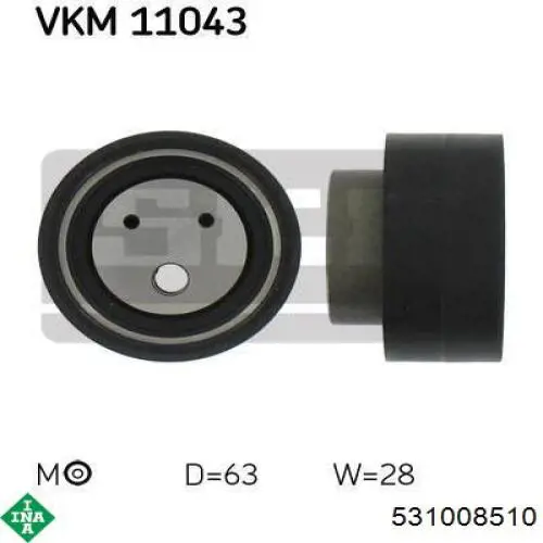 531008510 INA rodillo, cadena de distribución