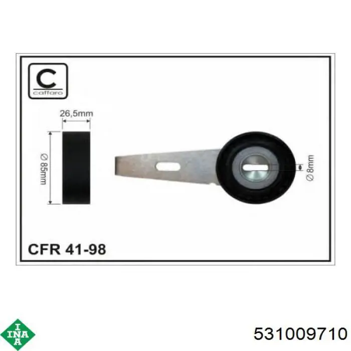 Rodillo tensor correa poli V INA 531009710 precio, desde 38,05 EUR