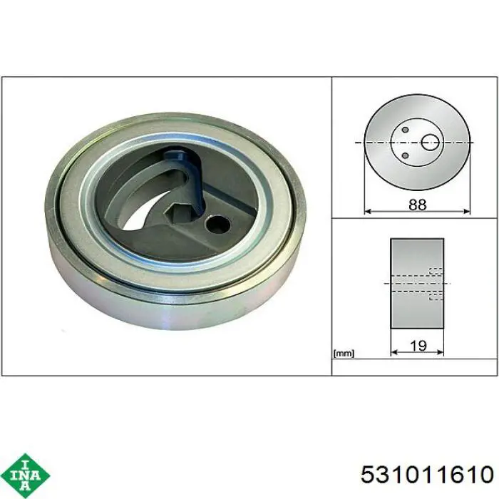 Rodillo tensor correa poli V INA 531011610 precio, desde 44,92 EUR