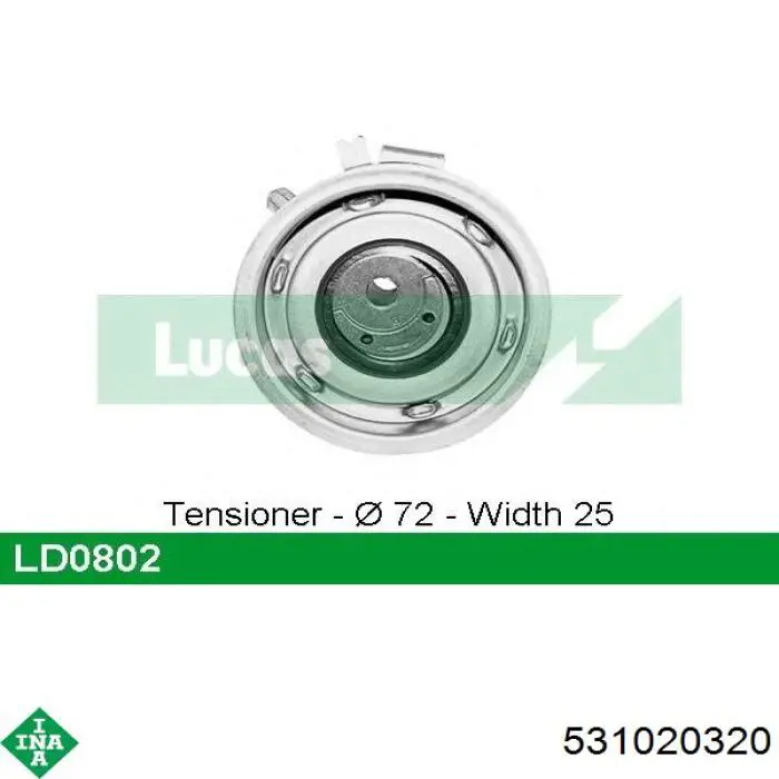 06282 Metalcaucho Tensor, correa dentada