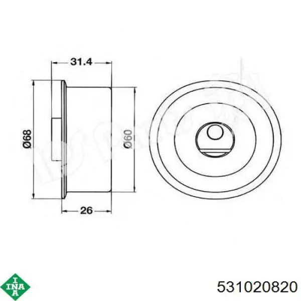 Rodillo tensor cadena NSK ZA60TB041B02