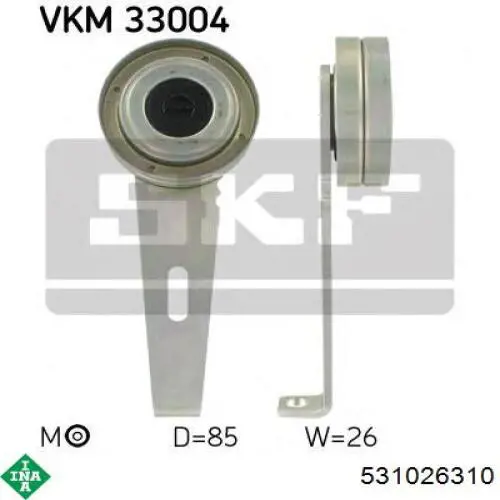 Polea tensora correa poli V APV2033 Dayco