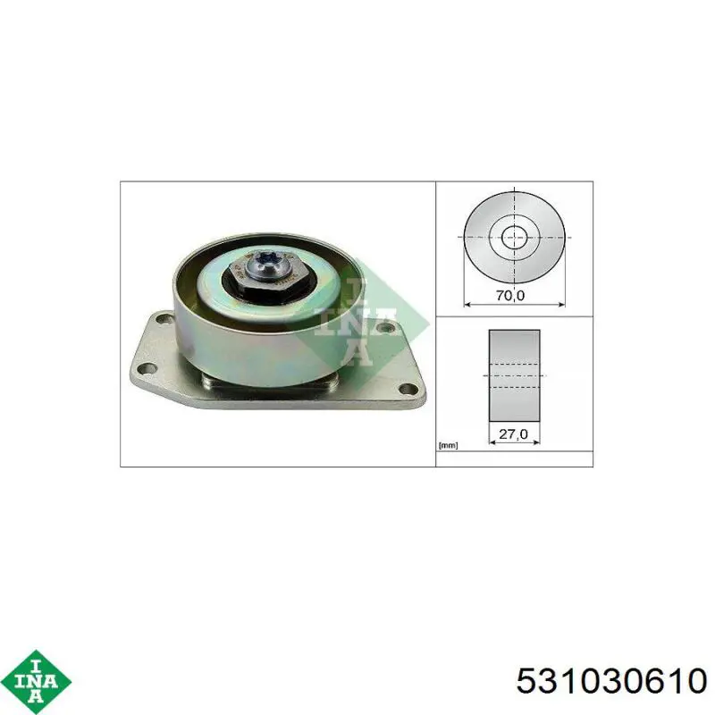 Rodillo tensor correa poli V INA 531030610 precio, desde 42,75 EUR